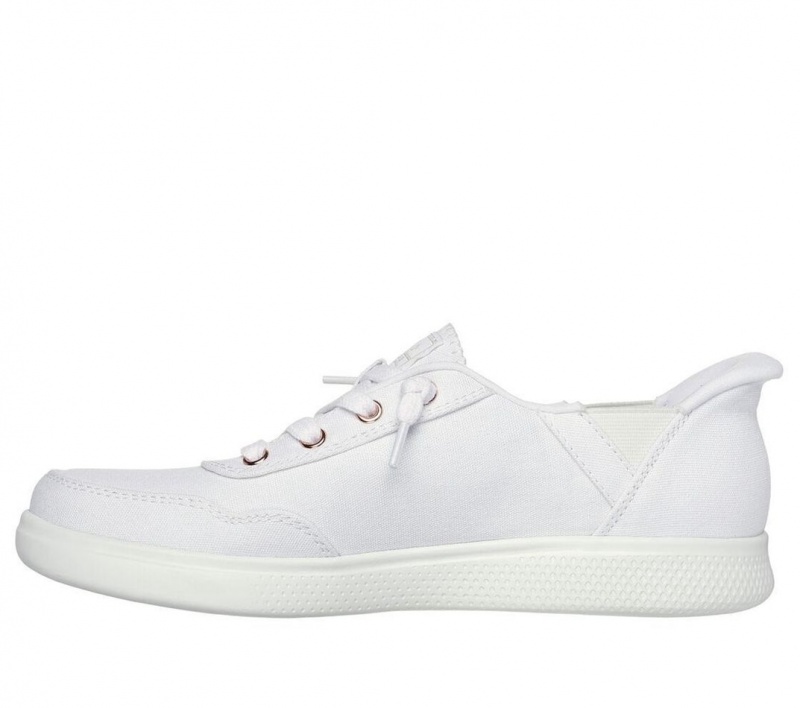 White Skechers Bobs Skip Cute - B Cute Sweet Women's Slip On | OUFA-37629