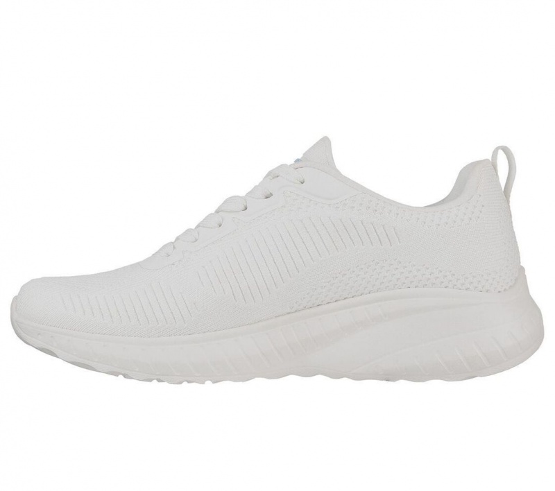 White Skechers Bobs Sport Squad Chaos - Face Off Women's Sneakers | QZYP-09421