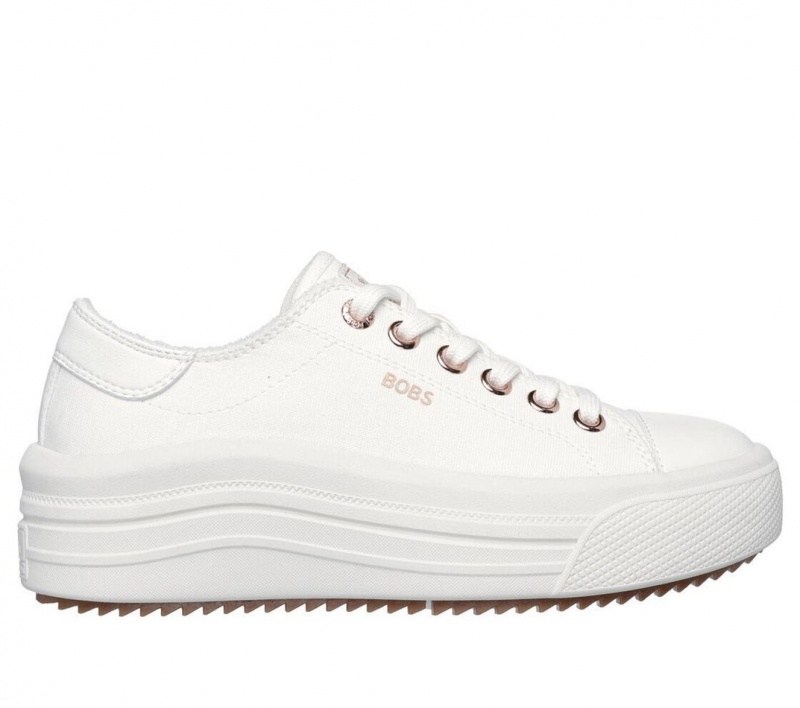 White Skechers Bobs Winnie - High Ranking Women\'s Walking Shoes | OHDB-30689