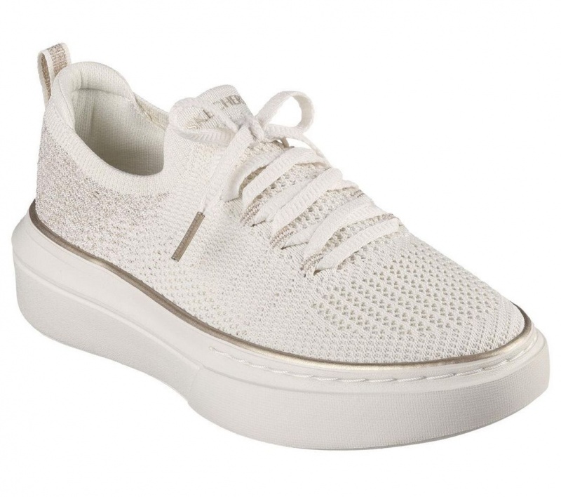 White Skechers Cordova Classic - Sparkling Dust Women's Slip On | DCSI-01352