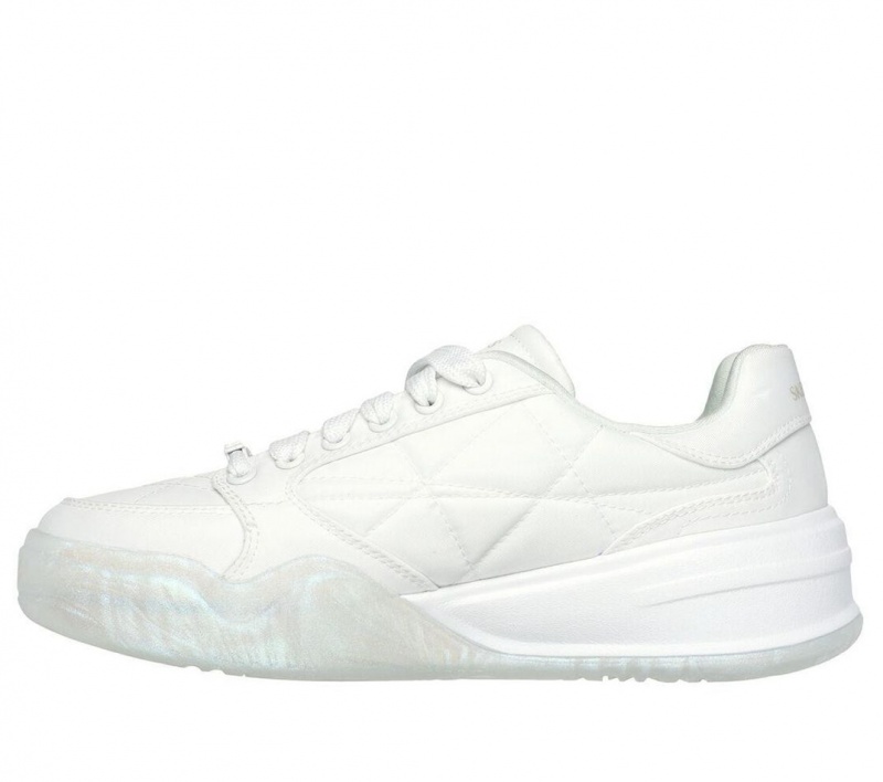 White Skechers Denali - Subtle Spark Women's Walking Shoes | QSUV-17863