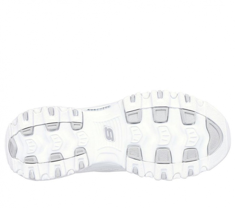 White Skechers D'lites - Fresh Start Women's Sneakers | WQZC-63271