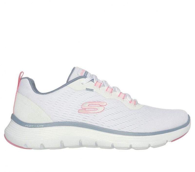 White Skechers Flex Appeal 5.0 Women\'s Sneakers | ZHTN-60789