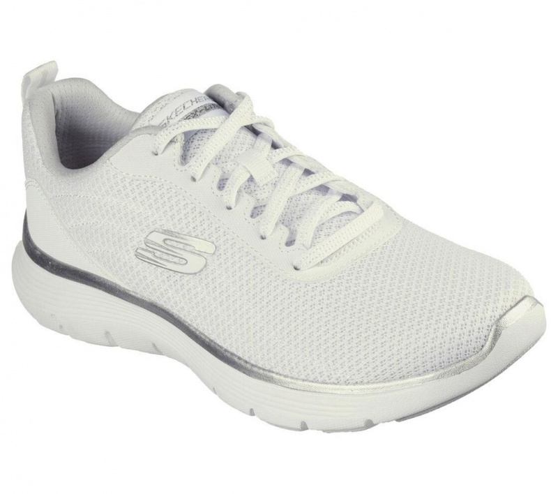 White Skechers Flex Appeal 5.0 - Uptake Women's Sneakers | BSOZ-23945