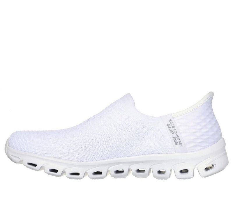 White Skechers Glide-step - Enchanting Women's Slip On | NJMA-21860