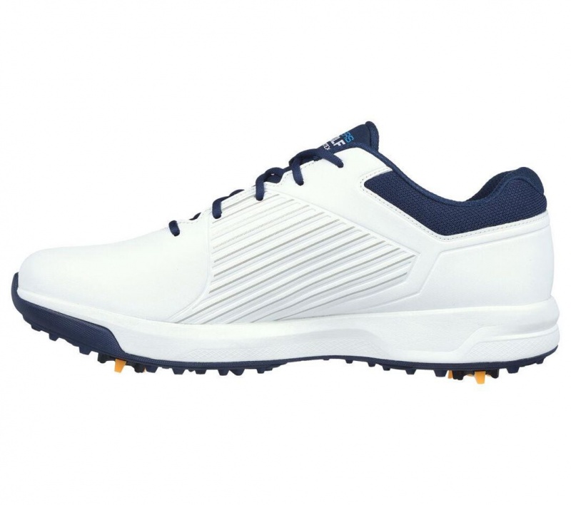 White Skechers Go Golf Arch Fit Elite Vortex Men's Walking Shoes | WRBX-80946