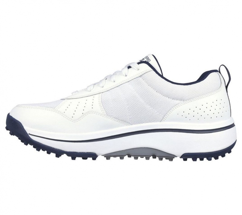 White Skechers Go Golf Arch Fit - Line Up Men's Walking Shoes | TLEY-36705