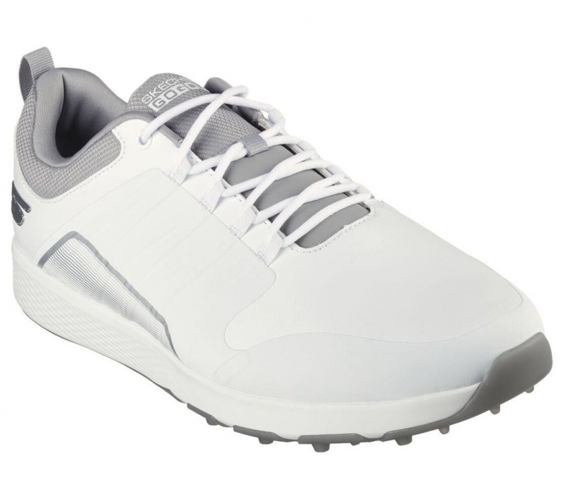 White Skechers Go Golf Elite 4 - Victory Men's Walking Shoes | YZPK-65981