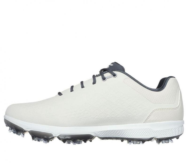 White Skechers Go Golf Pro 6 Men's Walking Shoes | LDBU-35208