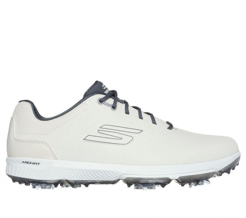 White Skechers Go Golf Pro 6 Men\'s Walking Shoes | LDBU-35208