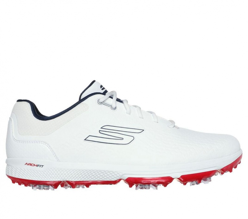 White Skechers Go Golf Pro 6 Men\'s Walking Shoes | SLWF-58610