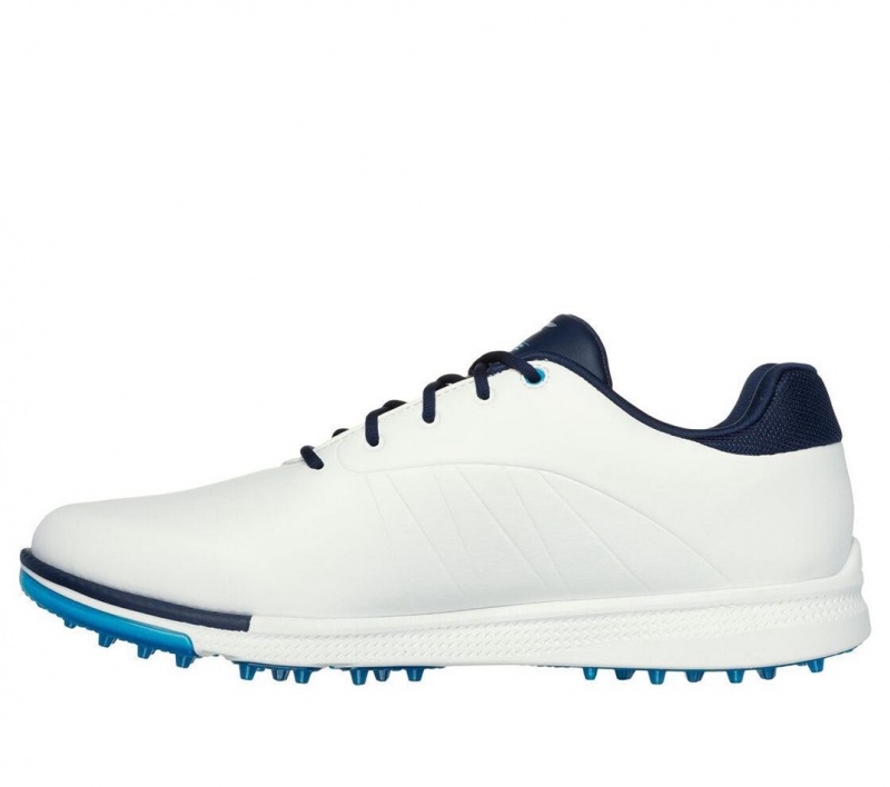 White Skechers Go Golf Tempo Gf Men's Walking Shoes | ICRB-67389