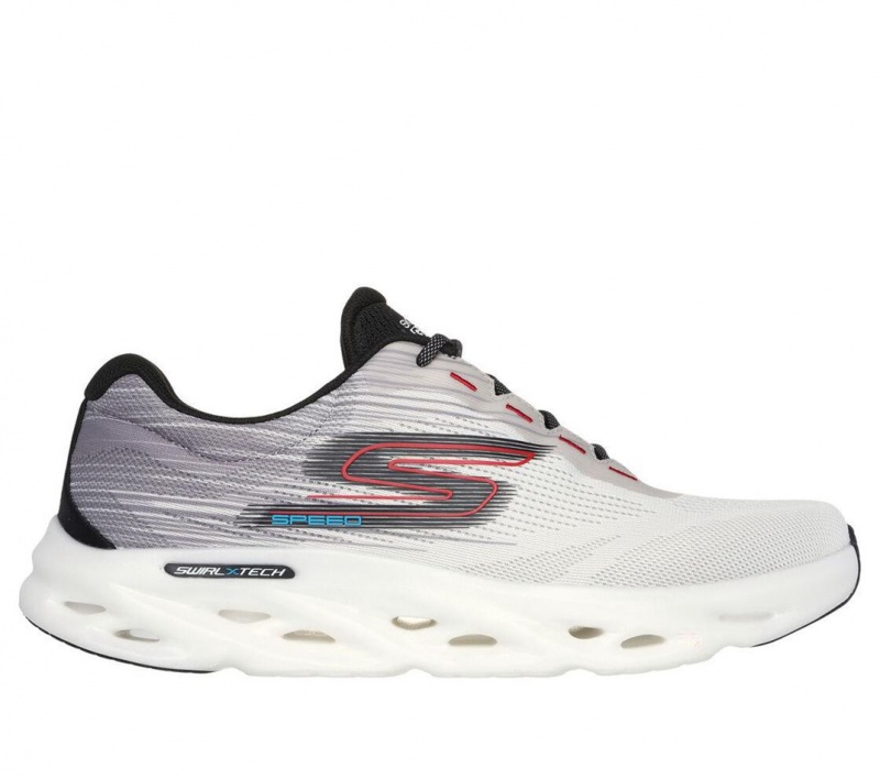 White Skechers Go Run Swirl Tech Speed - Rapid Motion Men\'s Sneakers | SQKU-62410