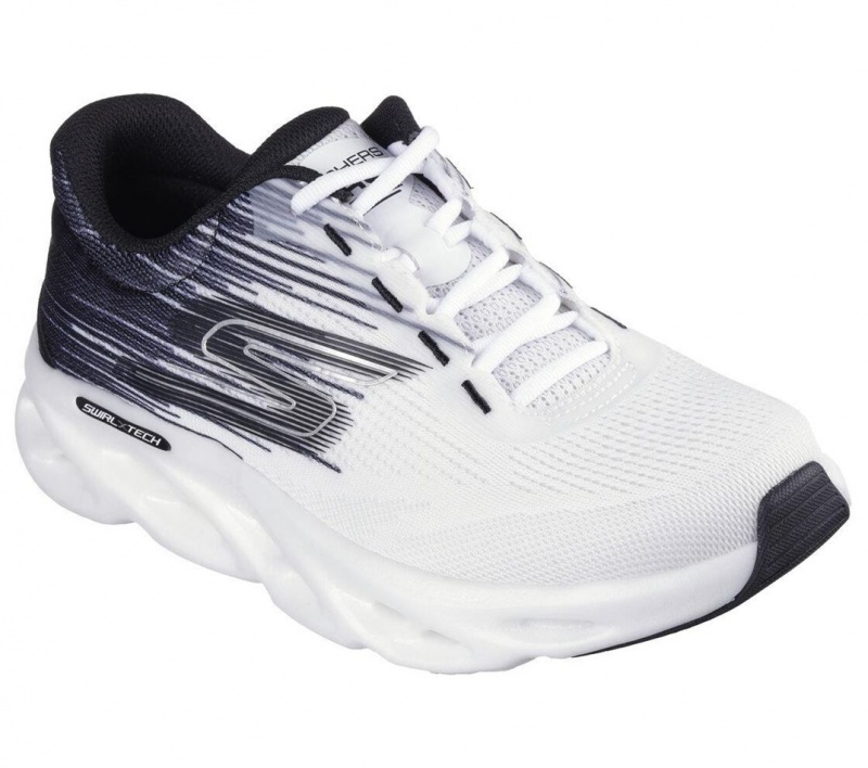 White Skechers Go Run Swirl Tech Speed - Ultimate Stride Women's Sneakers | BDTY-57893