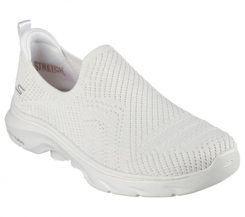 White Skechers Go Walk 7 - Amina Women's Sneakers | TCIP-84539