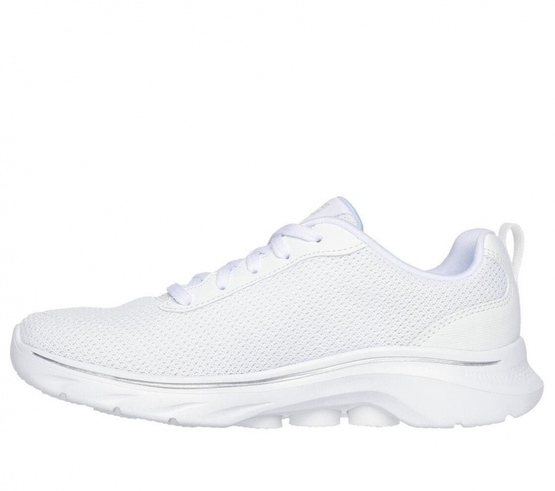 White Skechers Go Walk 7 - Clear Path Women's Sneakers | WGOZ-38076