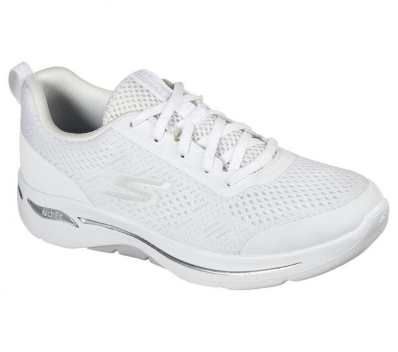 White Skechers Go Walk Arch Fit - Motion Breeze Women's Sneakers | HPMT-98721