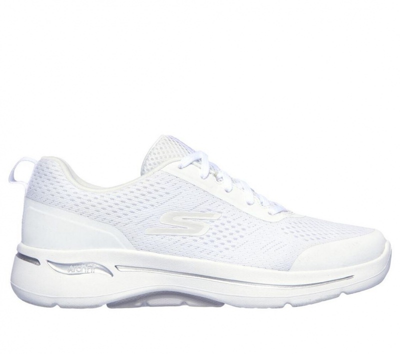 White Skechers Go Walk Arch Fit - Motion Breeze Women\'s Sneakers | HPMT-98721