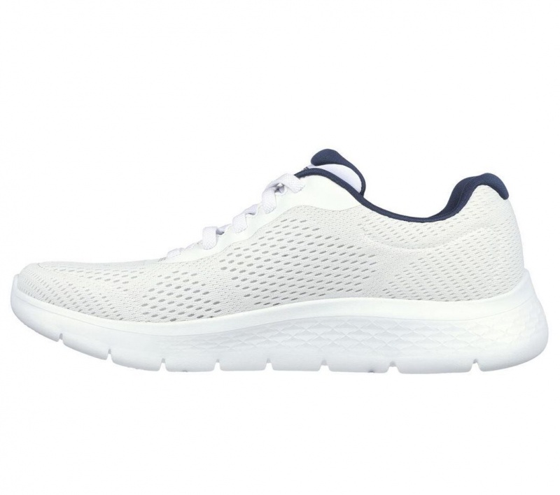 White Skechers Go Walk Flex - Remark Men's Sneakers | TNID-16408