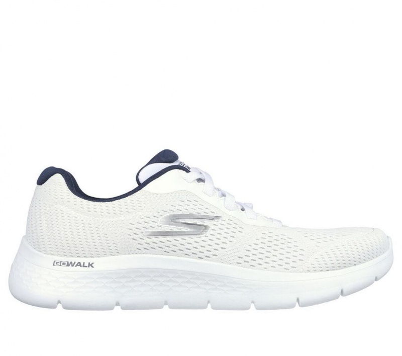 White Skechers Go Walk Flex - Remark Men\'s Sneakers | TNID-16408