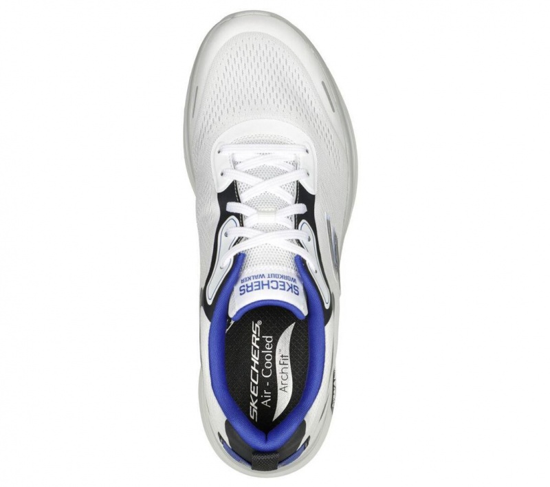 White Skechers Go Walk Workout Walker - Keep Up Men's Sneakers | JEVU-89072