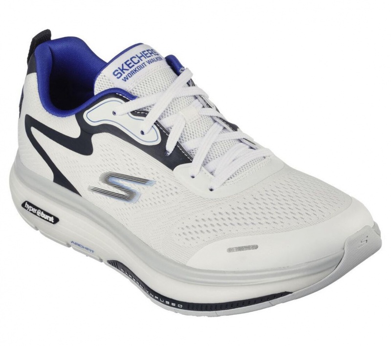 White Skechers Go Walk Workout Walker - Keep Up Men's Sneakers | JEVU-89072