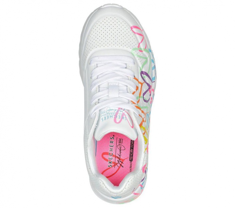 White Skechers Jgoldcrown: Uno Lite - Spread The Love Girls' Sneakers | HXMY-53089