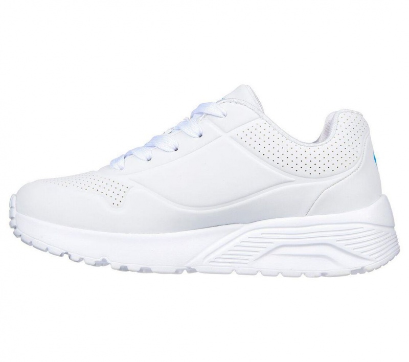 White Skechers Jgoldcrown: Uno Lite - Spread The Love Girls' Sneakers | HXMY-53089