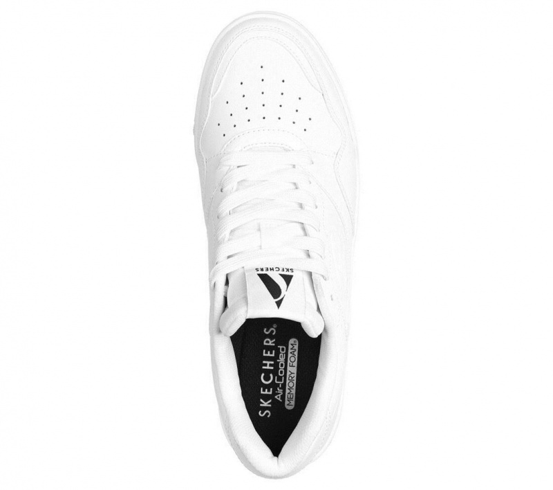 White Skechers Koopa Court - Volley Low Varsity Men's Walking Shoes | JAFI-56948