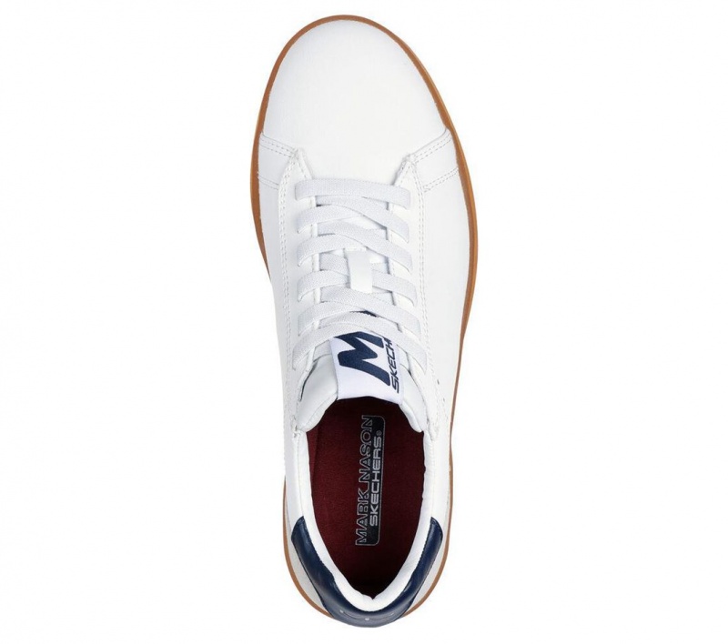 White Skechers Mark Nason: New Wave Cup - Hux Men's Slip On | XKPC-84273