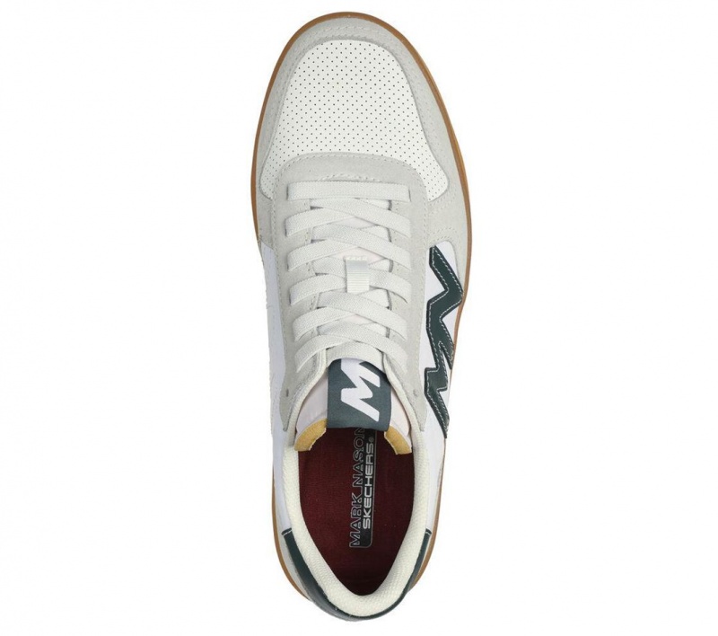 White Skechers Mark Nason: New Wave Cup - The Racket Men's Walking Shoes | STBR-01286