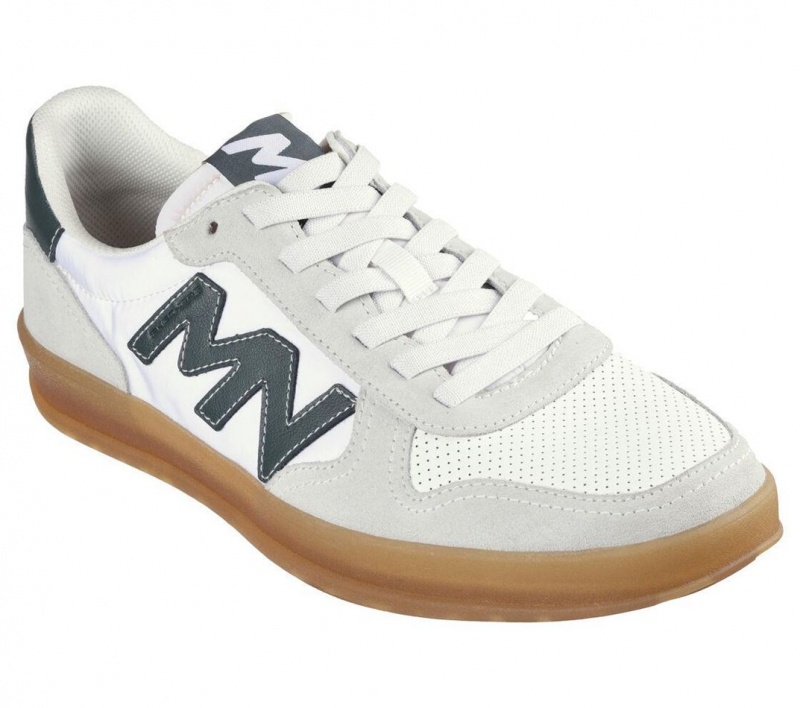 White Skechers Mark Nason: New Wave Cup - The Racket Men's Walking Shoes | STBR-01286