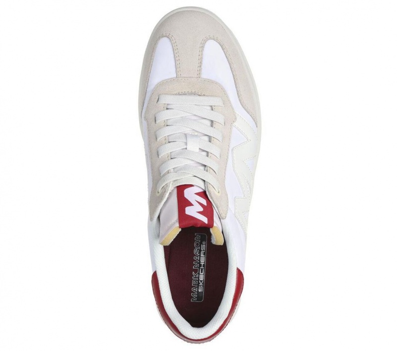 White Skechers Mark Nason: New Wave Cup - The Rally Men's Walking Shoes | KRFQ-70489