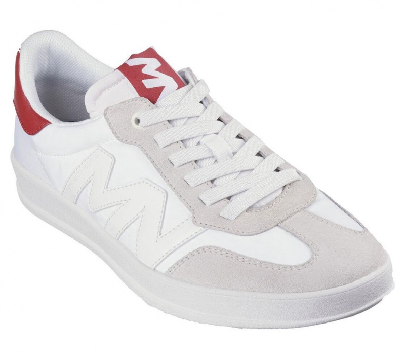 White Skechers Mark Nason: New Wave Cup - The Rally Men's Walking Shoes | KRFQ-70489