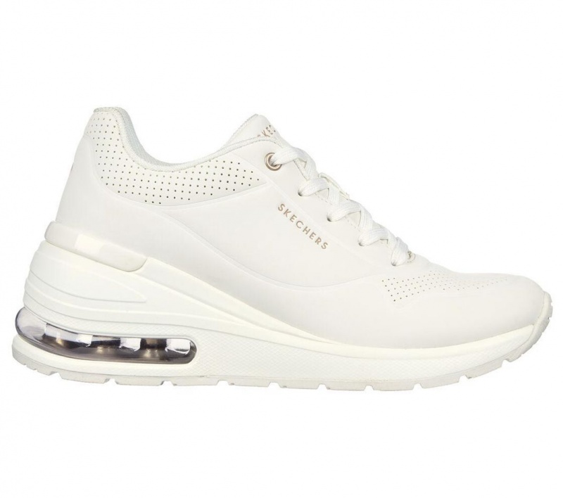 White Skechers Million Air - Elevated Air Women's Walking Shoes | CDIG-98710