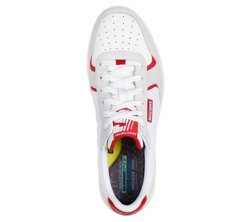 White Skechers New Wave Cup - Hancer Men's Walking Shoes | ERCF-21803