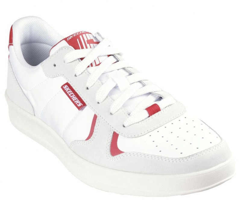 White Skechers New Wave Cup - Hancer Men's Walking Shoes | ERCF-21803