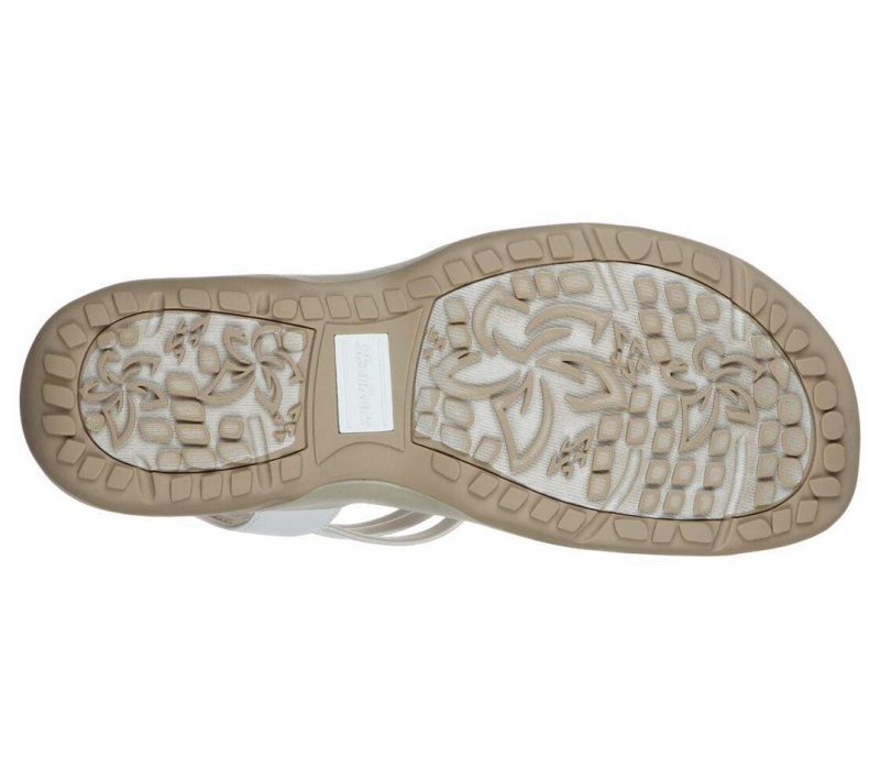 White Skechers Reggae Slim - Simply Stretch Women's Sandals | FVPJ-90241