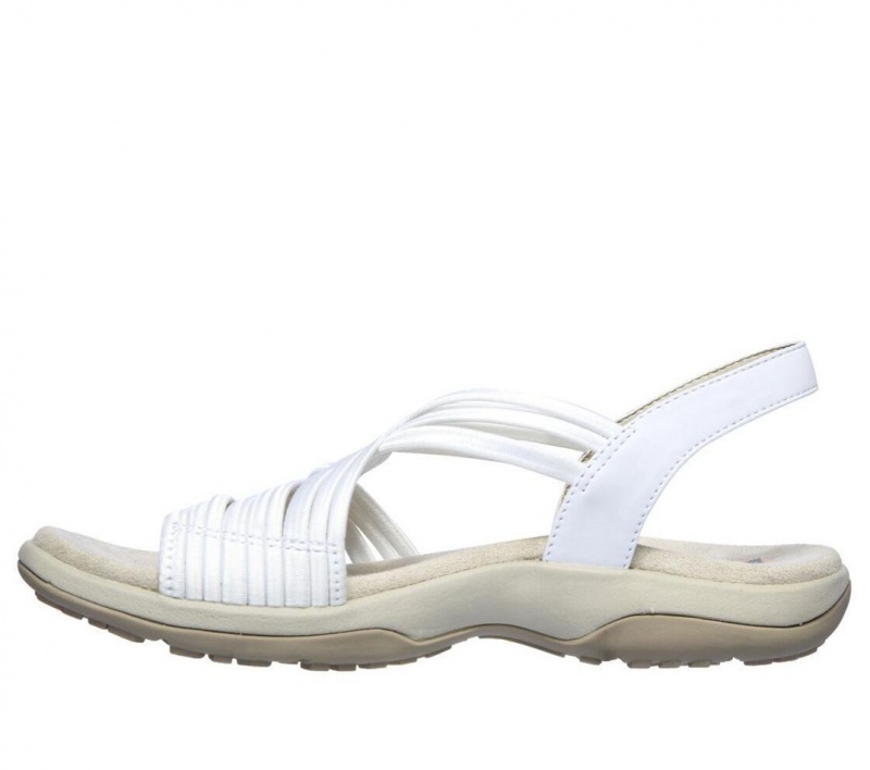 White Skechers Reggae Slim - Simply Stretch Women's Sandals | FVPJ-90241