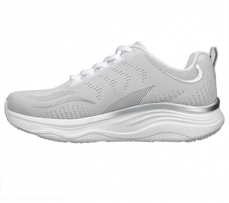 White Skechers Relaxed Fit: D'lux Fitness - Pure Glam Women's Sneakers | MQBZ-15963