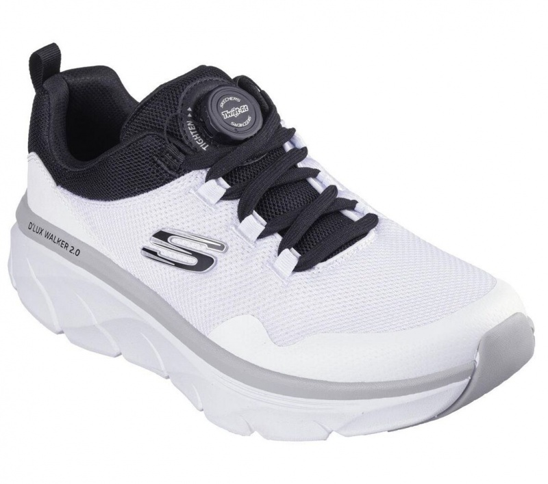 White Skechers Relaxed Fit: D'lux Walker 2.0 - Sunto Men's Sneakers | DYCG-89402