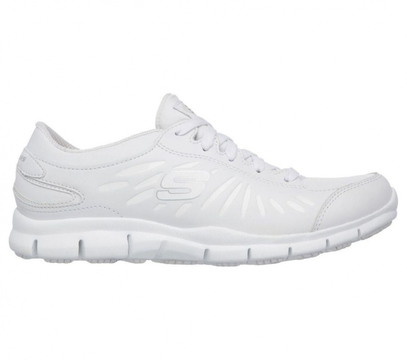 White Skechers Relaxed Fit: Eldred - Dewey Sr Women's Work Shoes | MEYL-15269