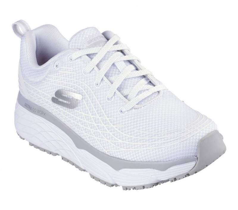 White Skechers Relaxed Fit: Max Cushioning Elite Sr Women's Work Shoes | YCET-35941