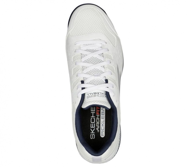 White Skechers Relaxed Fit: Viper Court - Pickleball Men's Sneakers | FYCR-09146