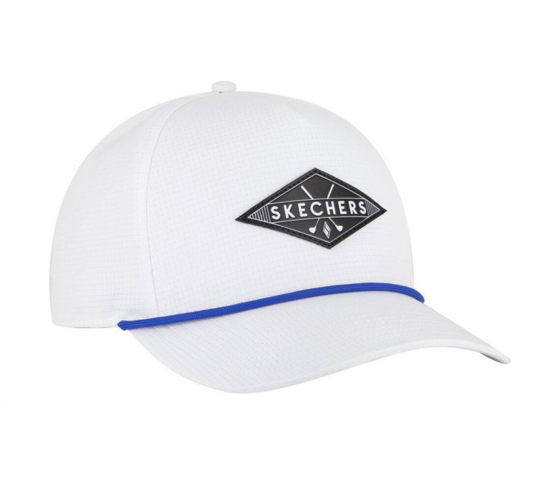 White Skechers Skechweave Air Golf Men's Hats | DPVT-24165