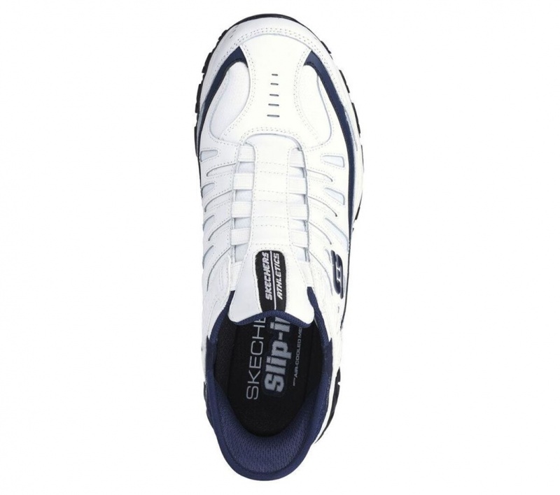 White Skechers Slip-ins: After Burn - Grill Captain Men's Sneakers | HABM-67204