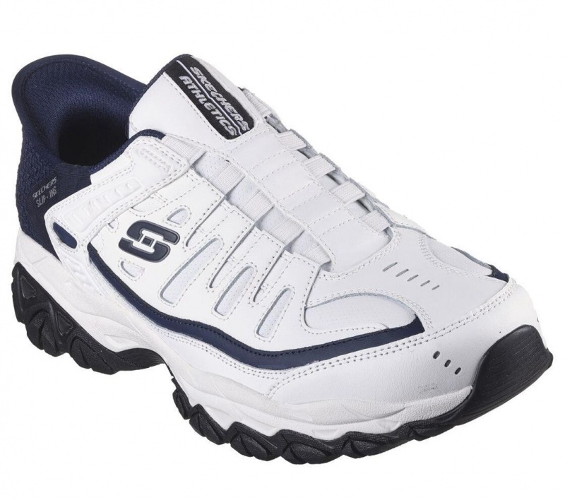 White Skechers Slip-ins: After Burn - Grill Captain Men's Sneakers | HABM-67204