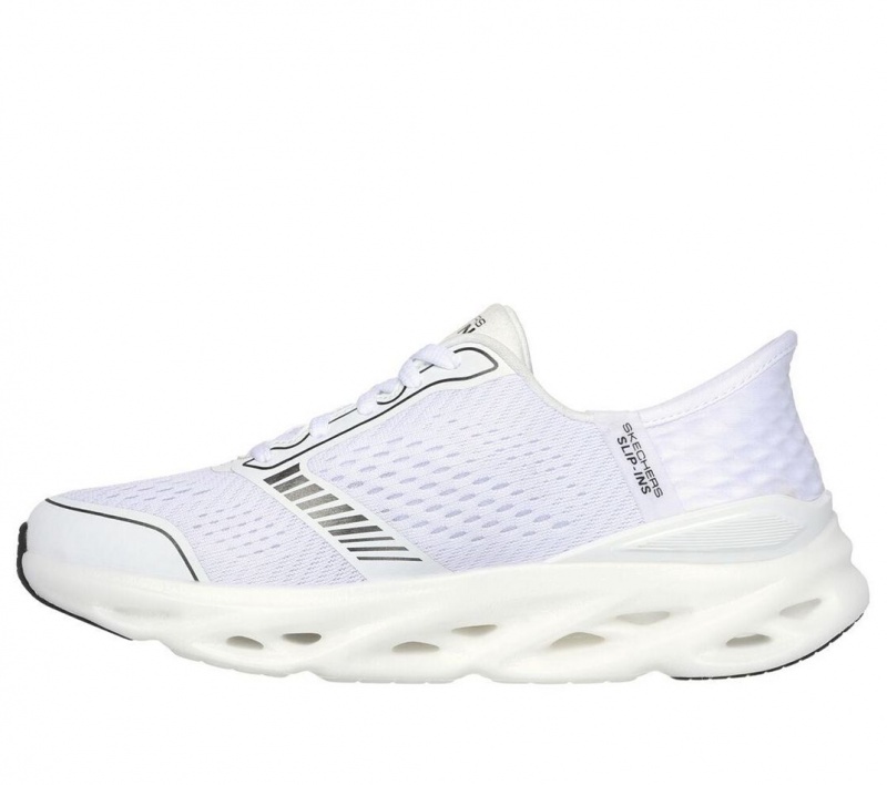 White Skechers Slip-ins: Go Run Swirl Tech Speed Women's Sneakers | COKE-73298