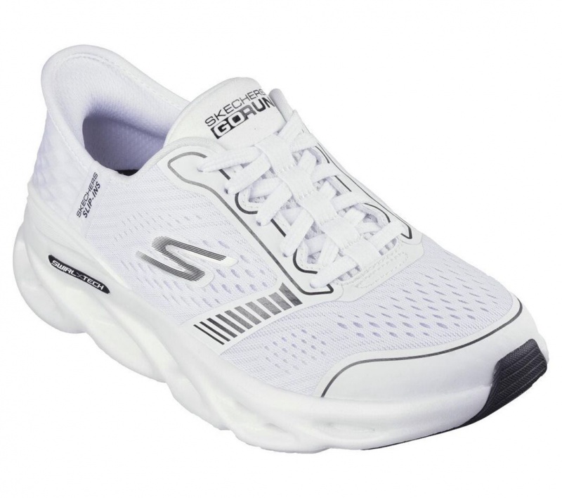 White Skechers Slip-ins: Go Run Swirl Tech Speed Women's Sneakers | COKE-73298