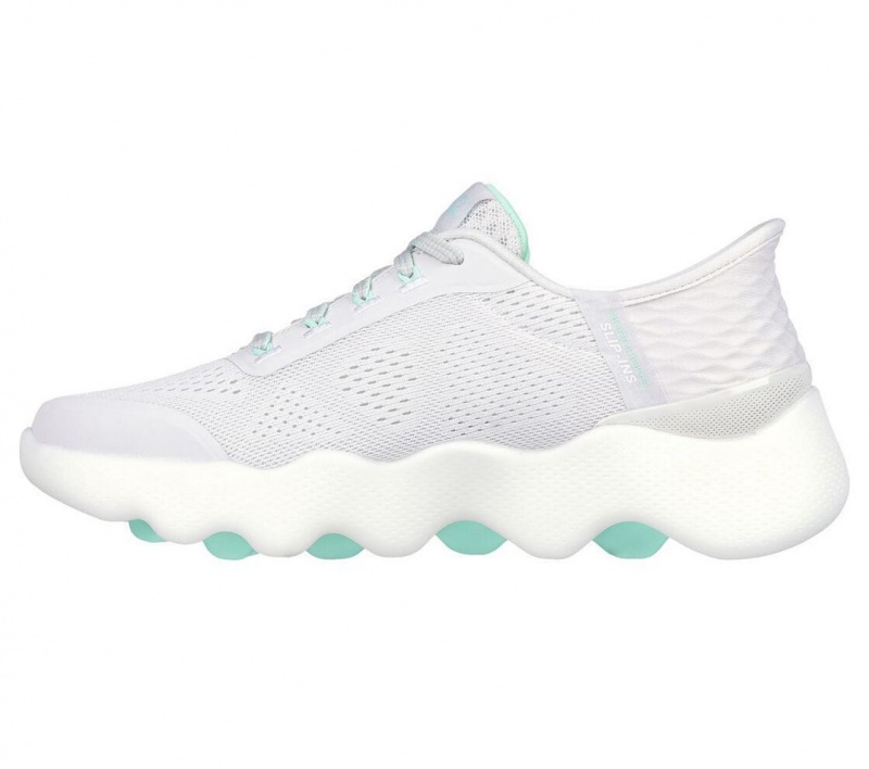 White Skechers Slip-ins: Go Walk Massage Fit Women's Sneakers | MJNR-89467